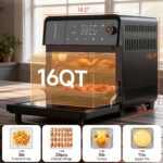 OUNIN Combo de horno tostador y freidora de aire, horno de vapor de convección 11 en 1 con freidora de aire, vapor, dobl