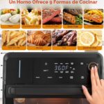 OUNIN Combo de horno tostador y freidora de aire, horno de vapor de convección 11 en 1 con freidora de aire, vapor, dobl