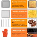 OUNIN Combo de horno tostador y freidora de aire, horno de vapor de convección 11 en 1 con freidora de aire, vapor, dobl