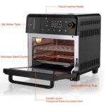 OUNIN Combo de horno tostador y freidora de aire, horno de vapor de convección 11 en 1 con freidora de aire, vapor, dobl