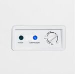 Congelador horizontal profundo Frigidaire, capacidad de 7 pies cúbicos, diseño de tapa superior de acero inoxidable bril