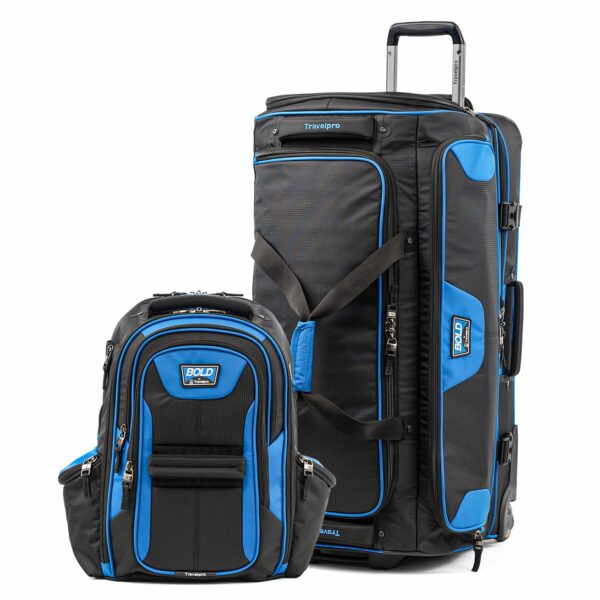 Juego de Maletas Travelpro Bold Softside 2 Piezas Azul Expandible con Mochila para Laptop 15.6 Pulgadas