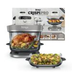 Ninja Crispi Pro - Freidora de aire de vidrio 6 en 1, con recipientes y tapas no tóxicos, de 6 cuartos y 2.5 cuartos de