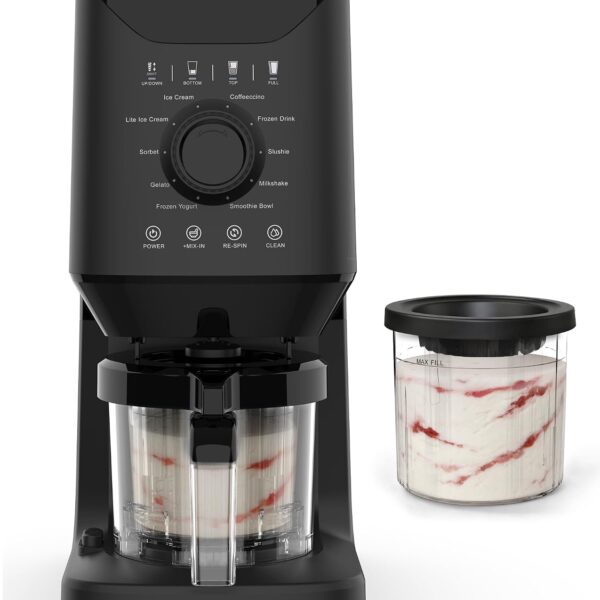 Rellytech Máquina casera para hacer helados, 12 en 1 con recipientes y tapas de 2 pintas, máquina para hacer gelato, sor