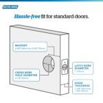 SCHLAGE Accent Lever with Camelot Trim Bed and Bath Lock in Satin Brass - F40 Acc 608 CAM (Pack of 8)