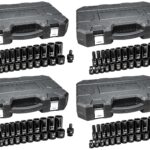 Juego de Dados de Impacto GEARWRENCH 84919N SAE 25 Piezas Accionamiento 3/8 Pulgadas Estándar y Profundo Paquete de 4