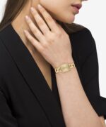 Reloj Coach Cass Mujer Cuarzo Caja Cuadrada Acero Inoxidable Correa de Piel de Becerro Dorado 22mm