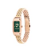Reloj COACH Cadie 14504551 para Mujer Caja Rectangular Acero Inoxidable Rose Gold Dial Verde
