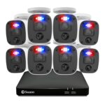 Swann Sistema de cámara de seguridad DVR 4K con cable, 8 canales, 8 cámaras Bullet al aire libre, almacenamiento HDD de