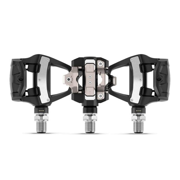 Medidor de Potencia Garmin Rally RS210 Doble Detección Compatible con Tacos Shimano SPD-SL Negro y Plata