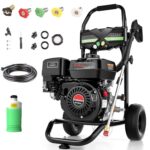 Lavadora a Presión de Gas Toyqqeow GA001 4200 PSI 4 GPM Motor 212cc 7.0 HP Negro