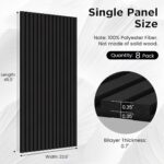 Smartstandard Paquete de 8 paneles de pared acústicos de doble capa, paneles de amortiguación de sonido de 45.5 x 23.6 x