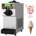 Máquina comercial de helado suave de 1500 W, 5.3-7.4 galones/hora, máquina de helado suave con pantalla de 5 pulgadas, a