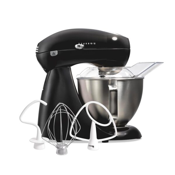 Hamilton Beach - Batidora eléctrica clásica de metal fundido a presión, 12 velocidades | 4.5-Quart Stainless Steel Bowl,