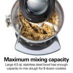 Hamilton Beach - Batidora eléctrica clásica de metal fundido a presión, 12 velocidades | 4.5-Quart Stainless Steel Bowl,