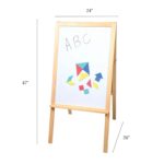Caballete de Aprendizaje STEM 4 en 1 Constructive Playthings AMZ-6086 de Madera Beige 47 Pulgadas