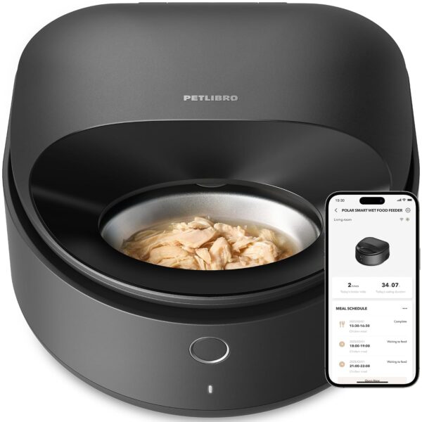 Comedero Automático PETLIBRO PLAF109SS para Alimentos Húmedos con Enfriamiento Semiconductor Cuenco de Acero Inoxidable