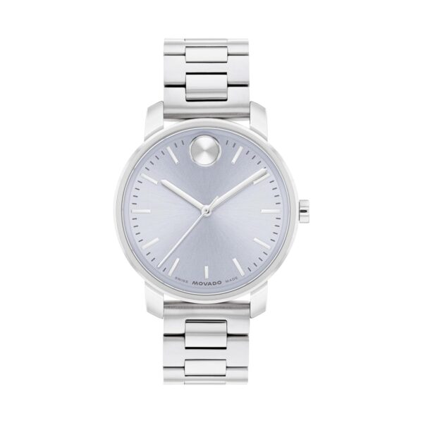 Reloj Movado Bold Access 3601289 para Mujer Caja de Acero Inoxidable 34mm Esfera Azul Claro