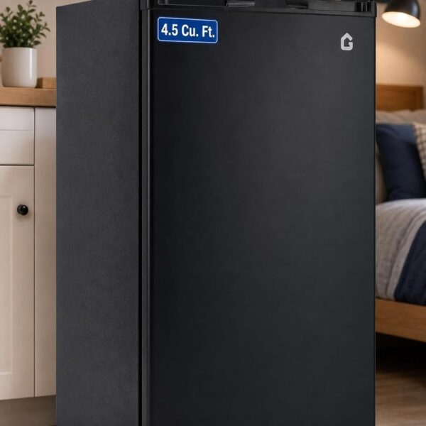 PioneerWorks Refrigerador compacto de 4.5 pies cúbicos | Mini refrigerador de una puerta con funcionamiento silencioso y