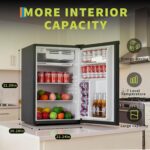 PioneerWorks Refrigerador compacto de 4.5 pies cúbicos | Mini refrigerador de una puerta con funcionamiento silencioso y