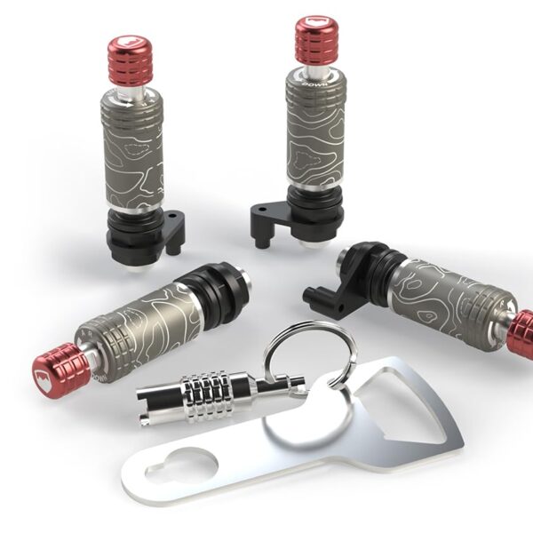 Kit de Deflador Universal de Neumáticos TeraFlex Modelo 1056600 Aluminio Anodizado 8 a 28 PSI