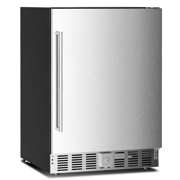 Antarctic Star Refrigerador de bebidas para exteriores de 24 pulgadas, mini refrigerador de acero inoxidable para 180 la