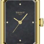 Reloj Tissot SRV para Mujer T1601103612600 Caja de Acero Inoxidable Esfera de Nácar Negro Correa de Cuero