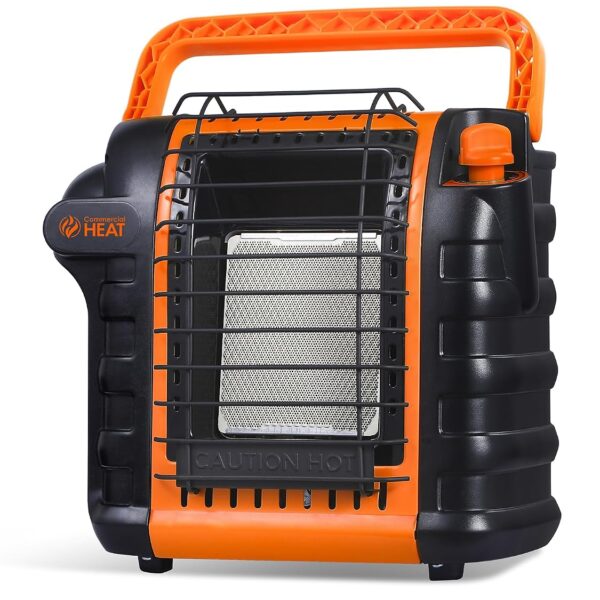 Calentador de Propano Portátil Commercial HEAT CHP9000O 9000 BTU Naranja para Exteriores hasta 300 Pies Cuadrados