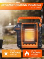Calentador de Propano Portátil Commercial HEAT CHP9000O 9000 BTU Naranja para Exteriores hasta 300 Pies Cuadrados