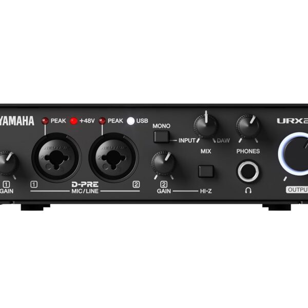 Interfaz de Audio MIDI USB-C Yamaha URX22C 2x2 32 bits 192 kHz Negro