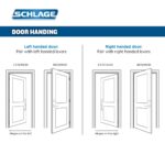 Juego de Manijas Schlage Addison F60 ADD 716 ACC RH Cilindro Sencillo Palanca Accent Bronce Envejecido para Puerta Derec