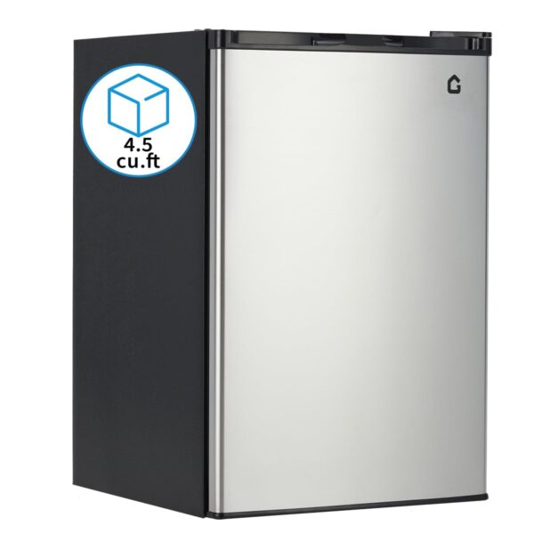 GarveeHome Mini refrigerador de 4.5 pies cúbicos con congelador, bajo nivel de ruido < 38 dB, refrigerador compacto con