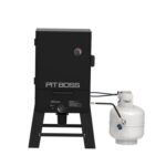 Ahumador Vertical de Gas Propano Pit Boss Modelo 11094 983 Pulgadas Cuadradas 4 Estantes Ajustables Color Negro