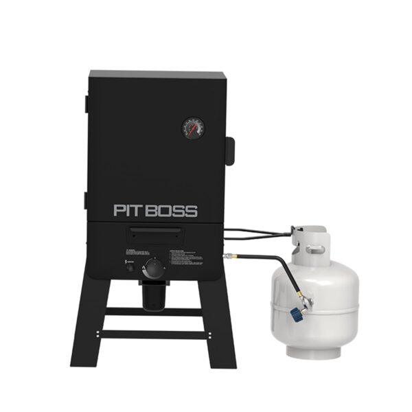 Ahumador Vertical de Gas Propano Pit Boss Modelo 11094 983 Pulgadas Cuadradas 4 Estantes Ajustables Color Negro