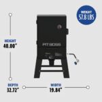 Ahumador Vertical de Gas Propano Pit Boss Modelo 11094 983 Pulgadas Cuadradas 4 Estantes Ajustables Color Negro