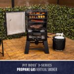 Ahumador Vertical de Gas Propano Pit Boss Modelo 11094 983 Pulgadas Cuadradas 4 Estantes Ajustables Color Negro