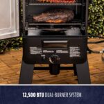 Ahumador Vertical de Gas Propano Pit Boss Modelo 11094 983 Pulgadas Cuadradas 4 Estantes Ajustables Color Negro