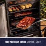 Ahumador Vertical de Gas Propano Pit Boss Modelo 11094 983 Pulgadas Cuadradas 4 Estantes Ajustables Color Negro