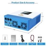 Inversor Solar SUNGOLDPOWER SGP-SPH5048P-Y 5000W DC 48V Onda Sinusoidal Pura Salida 120V CA MPPT 100A Cargador CA 40A UL