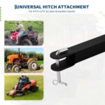 Carrito de descarga de ATV resistente, remolque de 750 libras detrás del jardín con lados extraíbles, remolque de descar