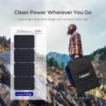 Panel Solar Portátil Renogy RSP220LSC 220W Plegable Maleta Solar Monocristalino IP67 Aluminio Negro