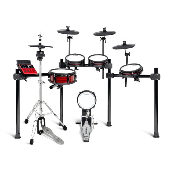Alesis Nitro Ultimate y Soporte para platillo Hi-Hat de Gibraltar - Set de batería eléctrica con almohadillas de malla d