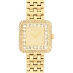 Reloj COACH Cass Cuarzo Mujer Caja Cuadrada 24.2 mm Pulsera Dorada Cristales
