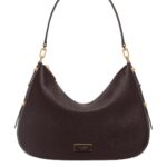 Bolsa Hobo Kate Spade New York Liv Piel de Guijarro Grande Hot Fudge KL677203