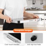 CHEFJOY Bandeja de calentamiento eléctrica, calentador de alimentos de 16 x 12 pulgadas con control de temperatura ajust