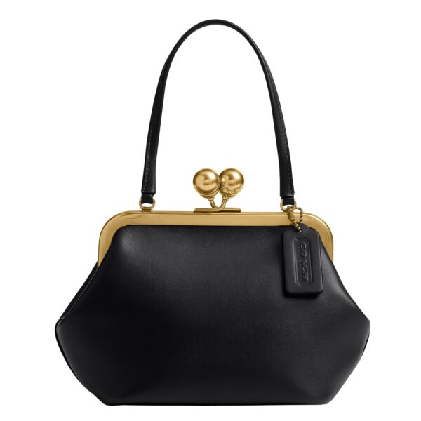 Bolsa Coach Kisslock Marco 16 CCY28 Cuero Negro Herrajes Dorados