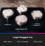 GE Profile Opal 2.0 Ultra Nugget - Máquina de hielo con filtro inhibidor de sarro, cuchara incluida, 38 libras en 24 hor