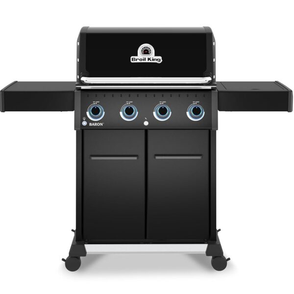 Parrilla de Gas Broil King Baron 420 Pro Shadow 674114 4 Quemadores Lista para Pellets Acero Inoxidable Negro