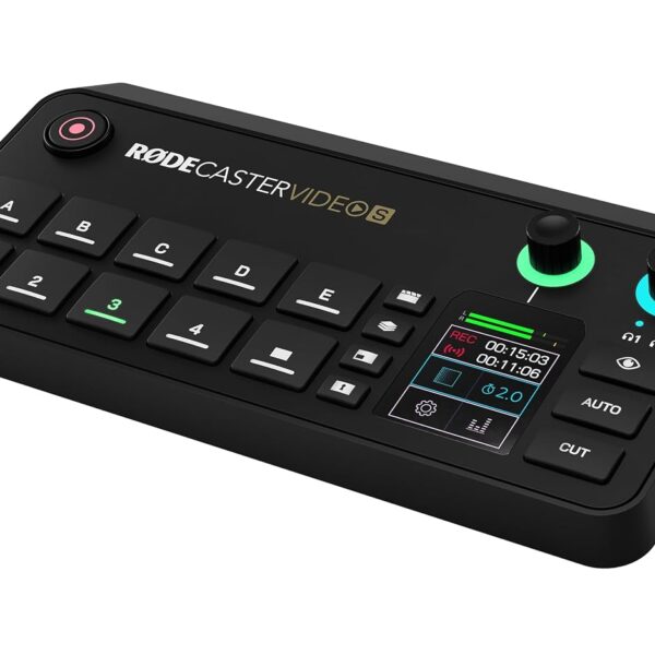 RØDE RØDECaster Video S – Conmutador de video podcast e interfaz de audio – Multi-cámara, 4 x entradas de vídeo (HDMI y
