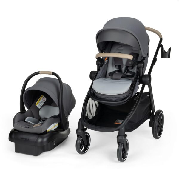 Sistema de Viaje 5 en 1 Maxi-Cosi Zelia Pro con Asiento de Auto Mico Pro Color Sal Marina